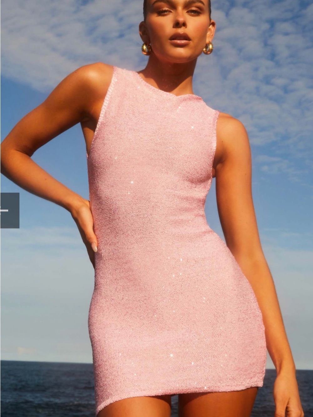 Peppermayo -“Take Five Summer knit Sequin Bodycon Dress - size S-M